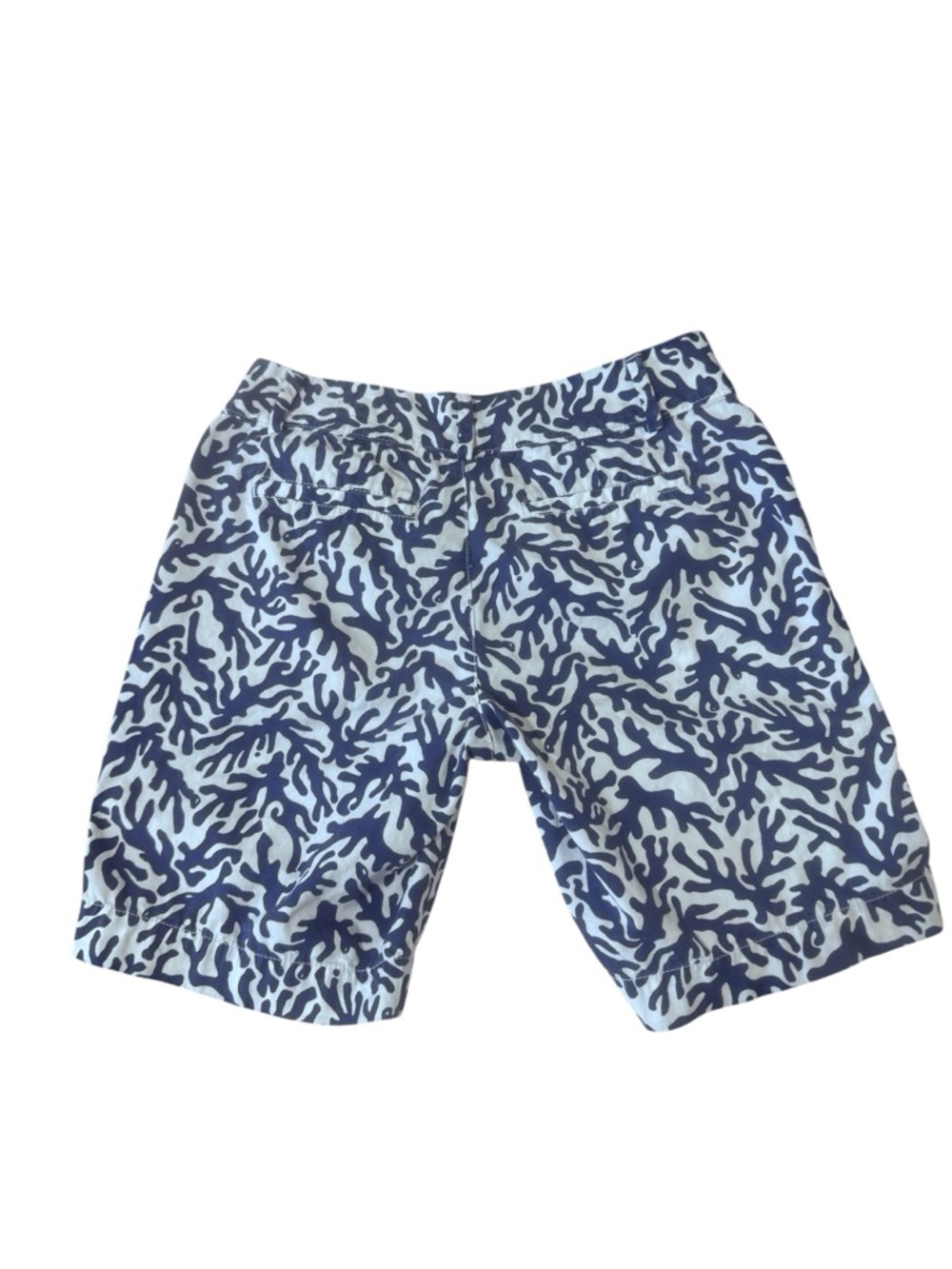 Lilly Pulitzer Navy and White Coral-Print Bermuda Shorts - Picture 6 of 8